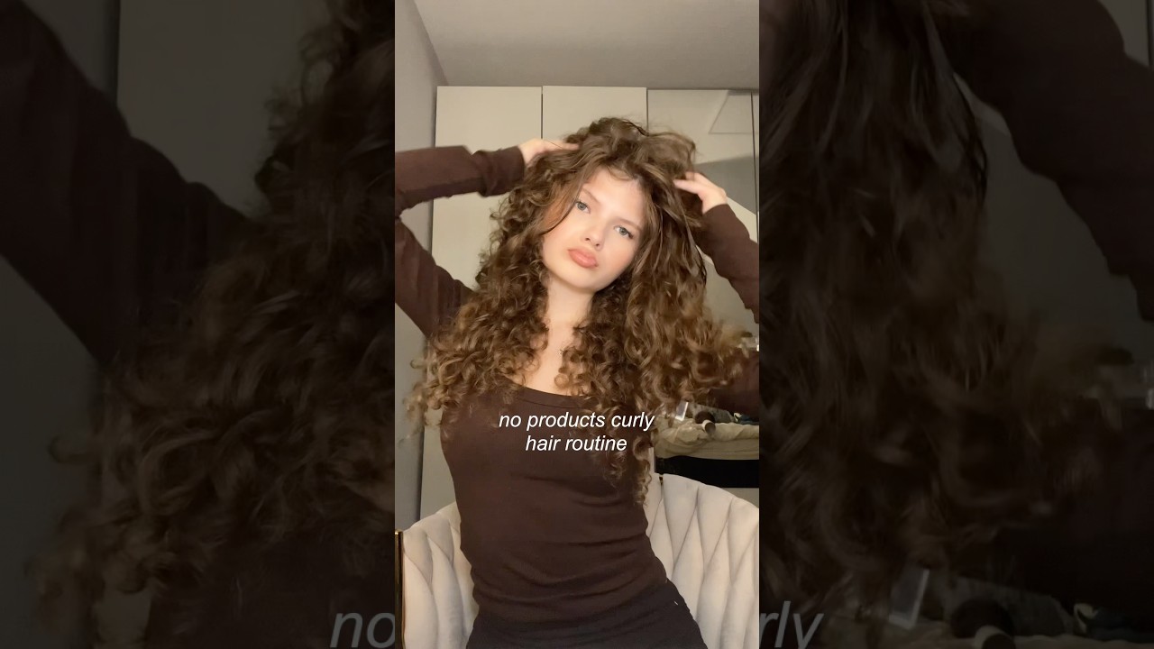 Doing no products curly hair routine #curlyhair #curls #curlyhairroutine #naturalhair
