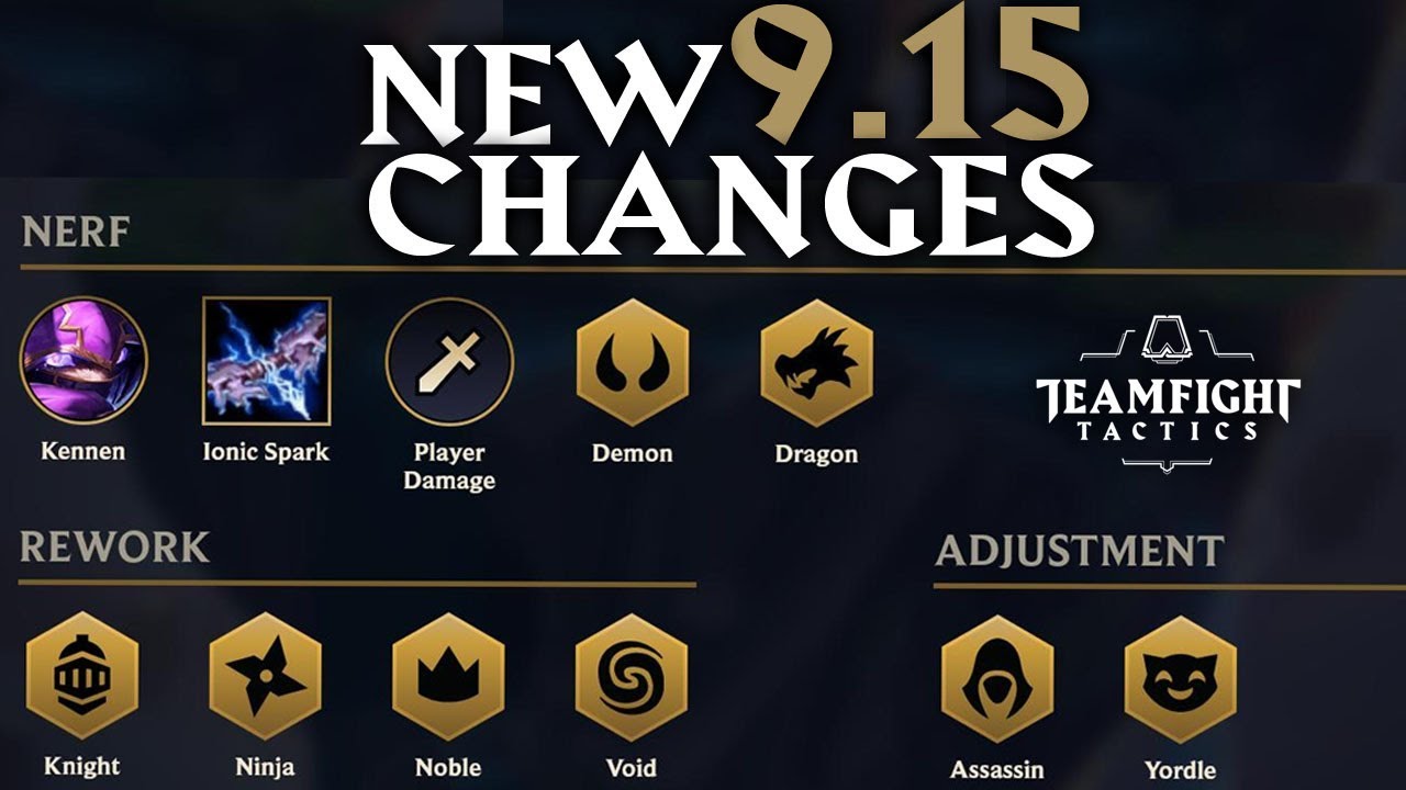 Massive Teamfight Tactics 9.15 changes coming soon with 4 reworks