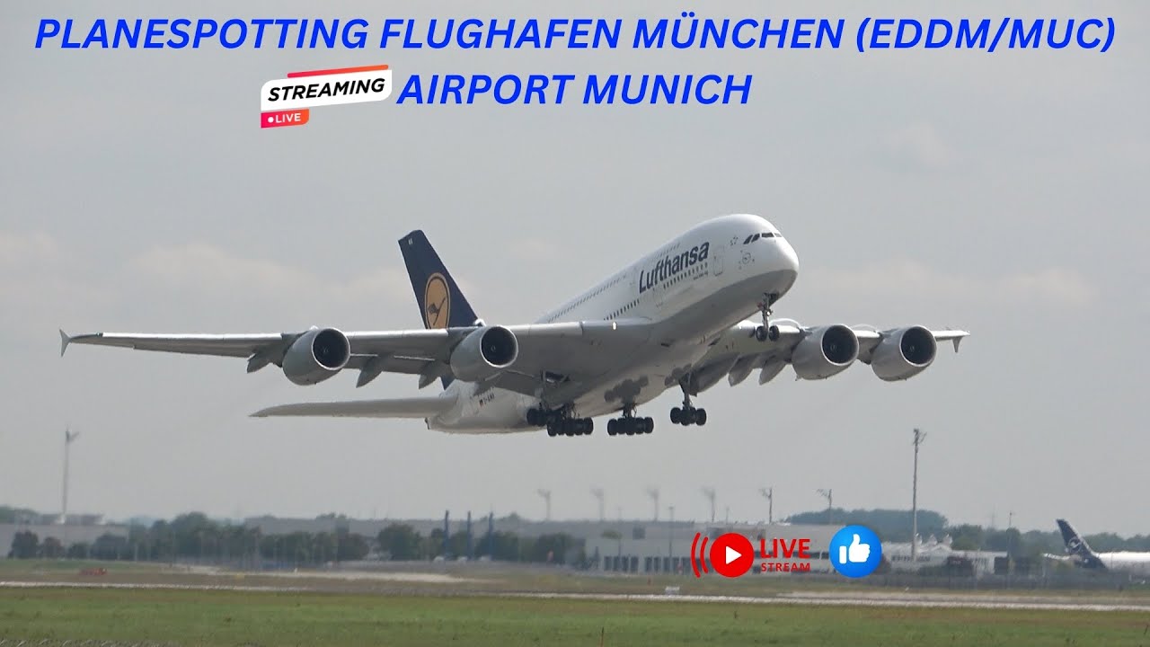 Live Planespotting München Airport Attaching (EDDM/MUC) #munich #live #livestream #airport #aviation