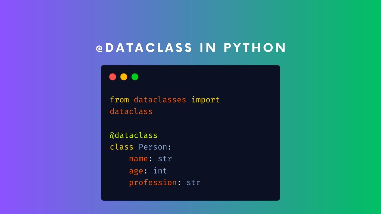 Как использовать декоратор dataclass в Python