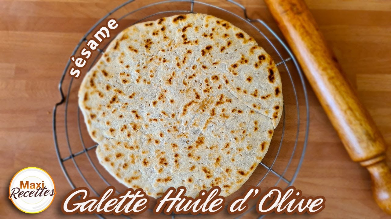 Galette à la Farine Huile d Olive et Sésame - Recette Facile et Rapide