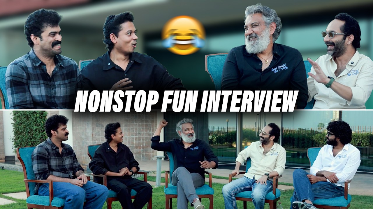 SS Rajamouli, Fahadh Faasil, Sangeeth & Shyam Nonstop Fun Interview 😂 | Don&rsquo;t Trouble The Trouble