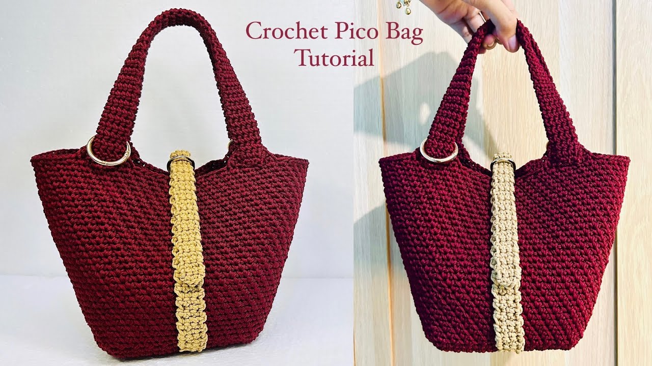 Crochet Picotin Bag Easy Tutorial for Beginners