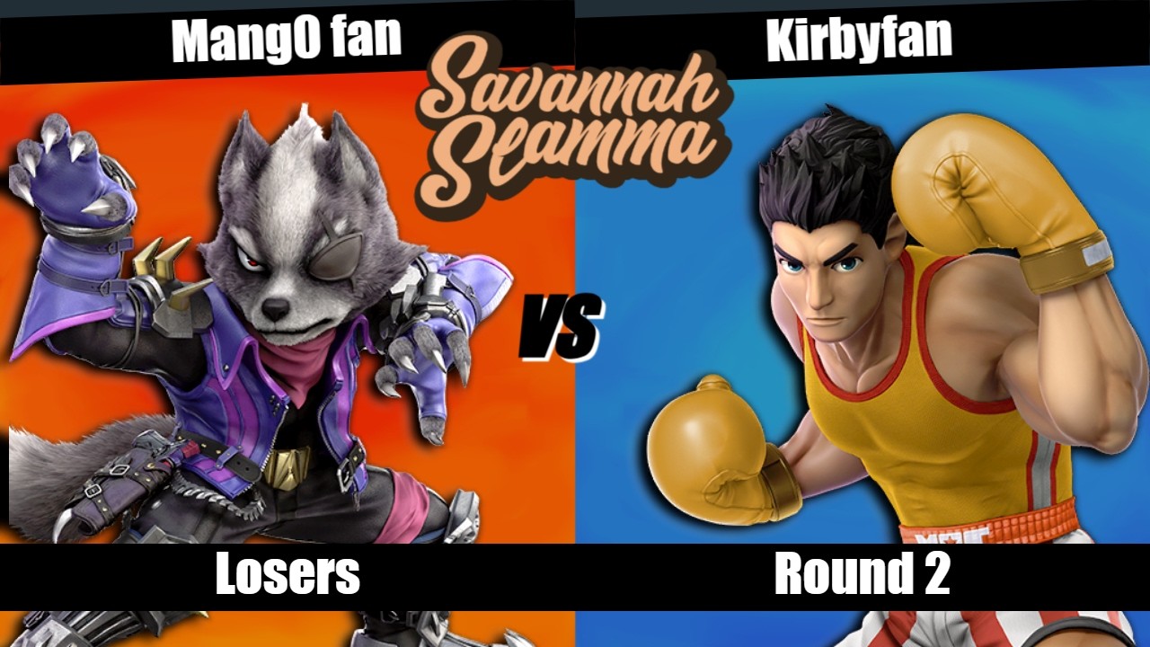 Savannah Slamma 129 LOSERS ROUND 2 - Mang0 fan (Wolf) vs. Kirbyfan (Little Mac)