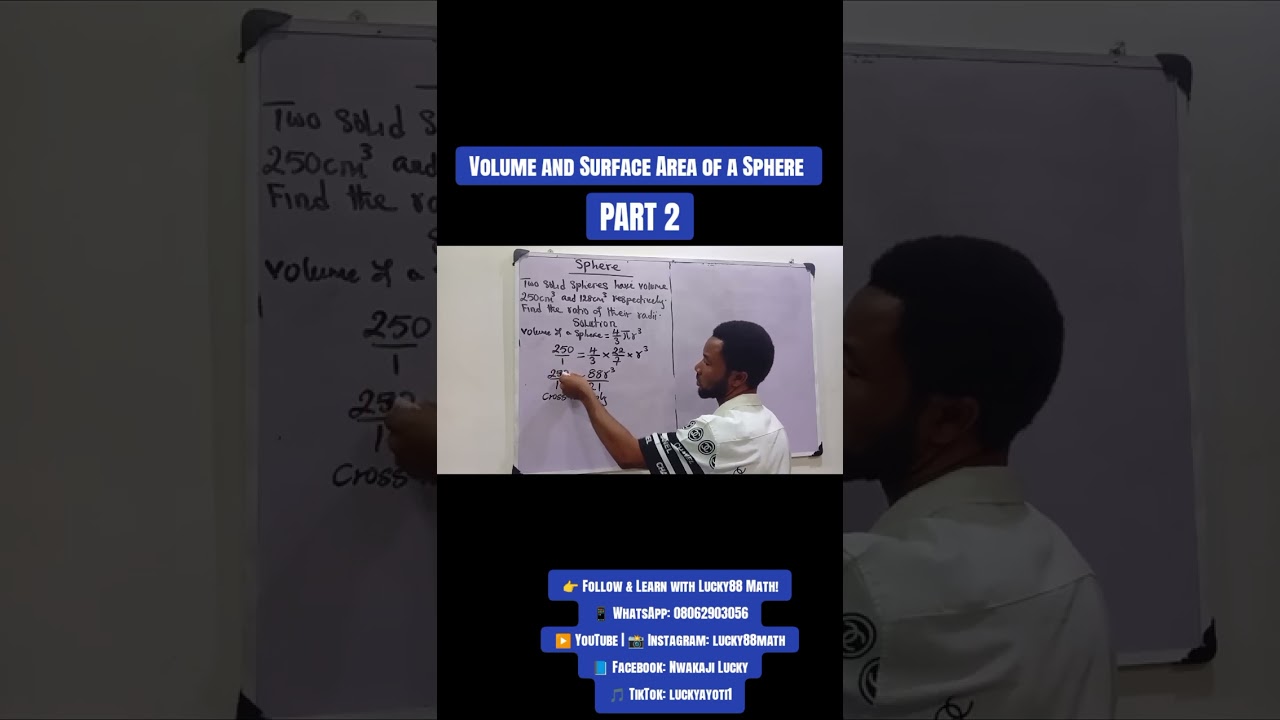 Volume and Surface Area of a Sphere 
