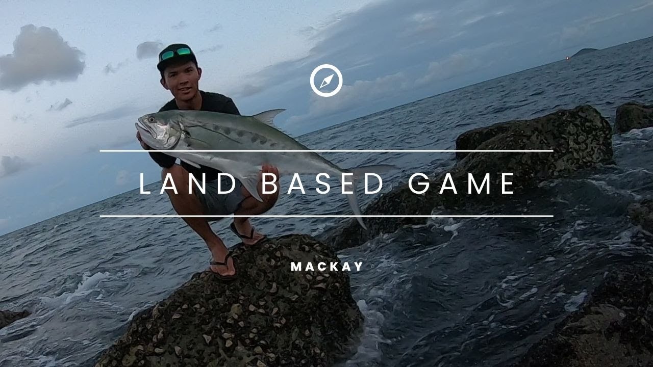Mackay Harbor Wall Fishing, Land Based Game and Squid Fishing - Queenfish - Ocean waves ASMR - EP45