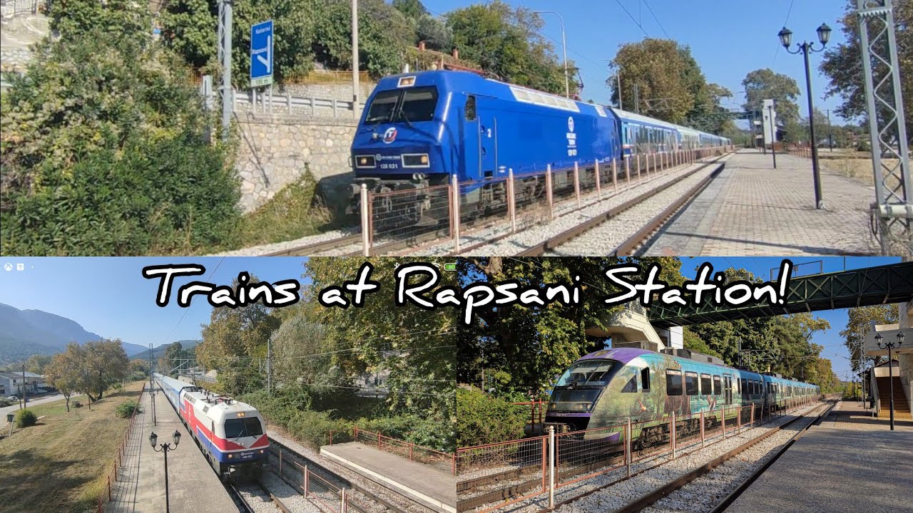 Trains at Rapsani Station! | Larissa Trainspotting