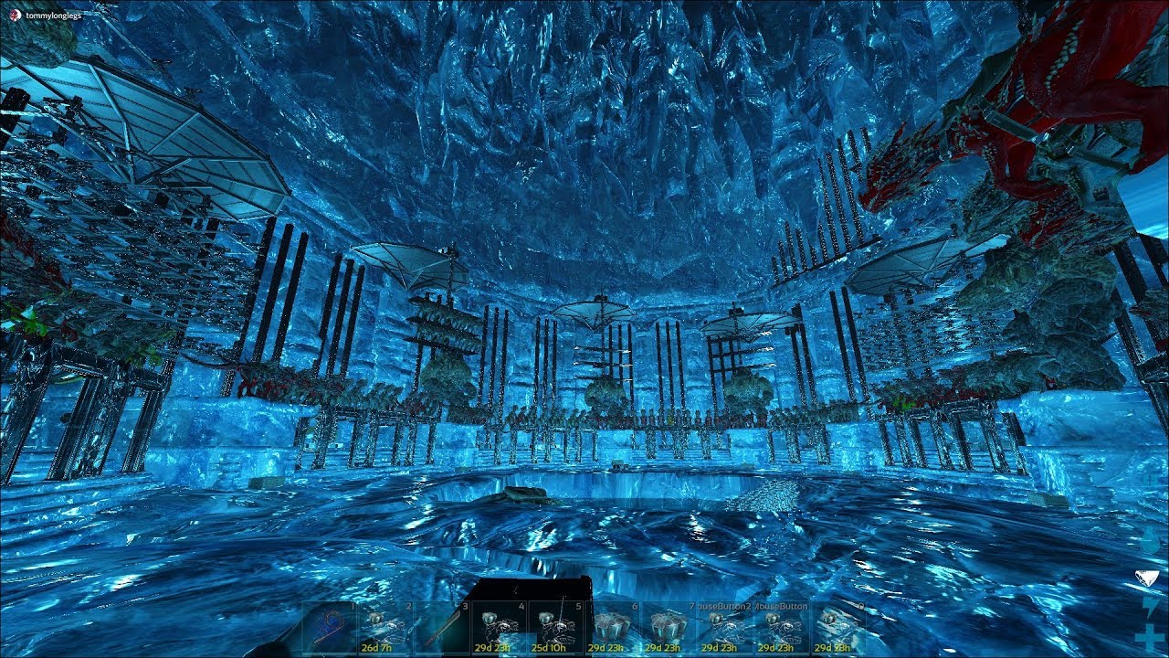 Ark Official PVP Small Tribes: S.M.C. Main Base Tour (North Center Ice Cave)
