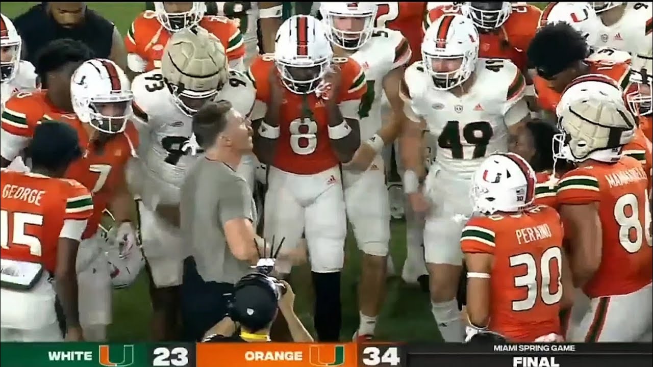 Miami Hurricanes 2023 White/Orange Spring Game 🌀