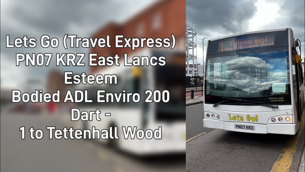 Lets Go (Travel Express) East Lancs Esteem ADL Enviro 200 Dart PN07 KRZ - 1 to Tettenhall Wood