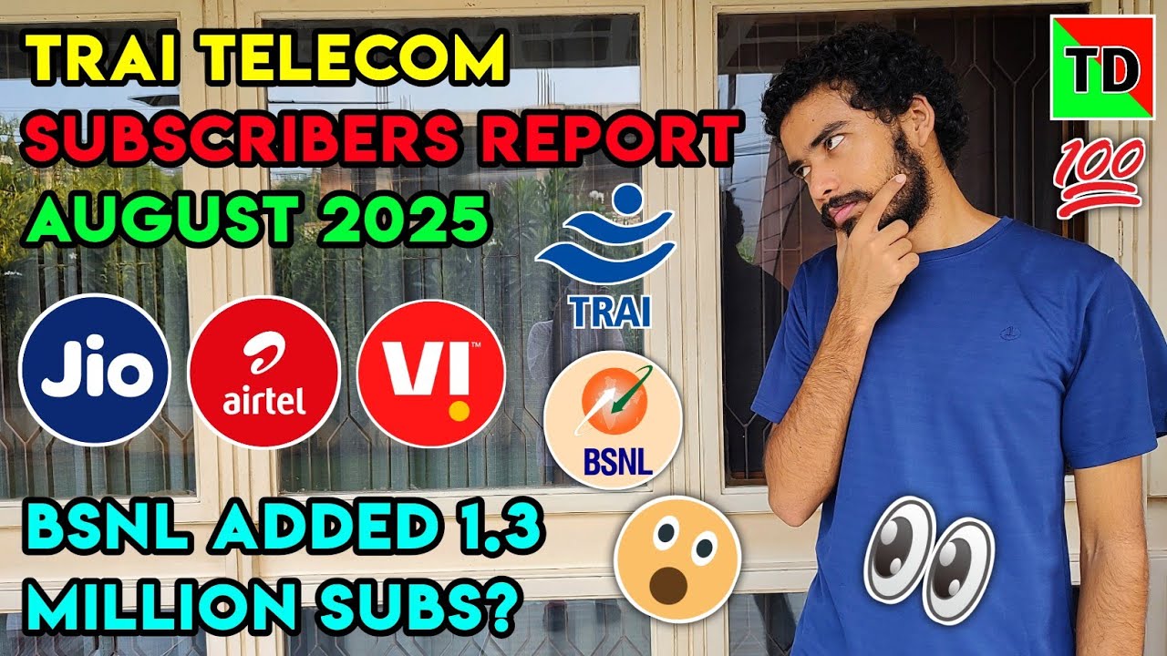 TRAI August 2025 Telecom Subscribers Report | How Did BSNL Gain 1.3 Million Subscribers? The Truth 😱