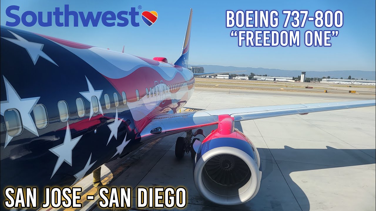 Flying Southwest Airlines "Freedom One" | Boeing 737-800 | San Jose - San Diego