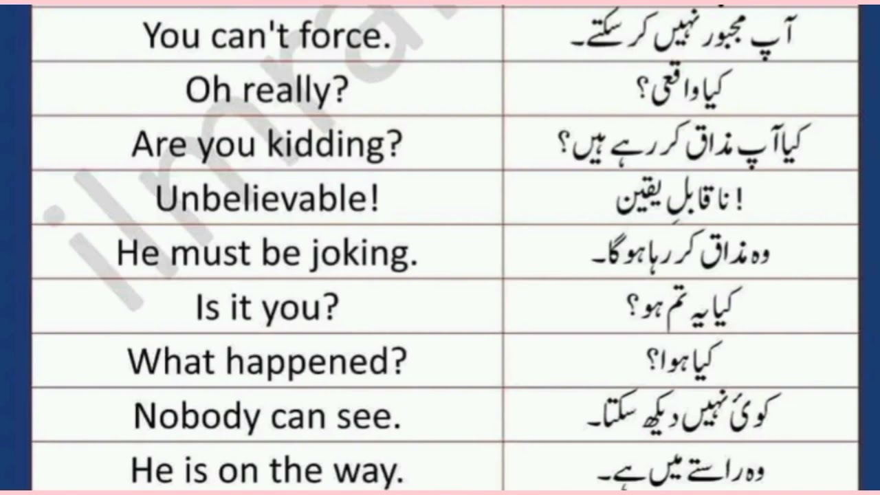 روزمرہ بولے جانے والے انگلش کے آسان فقرات /daily use english sentences/English practice 