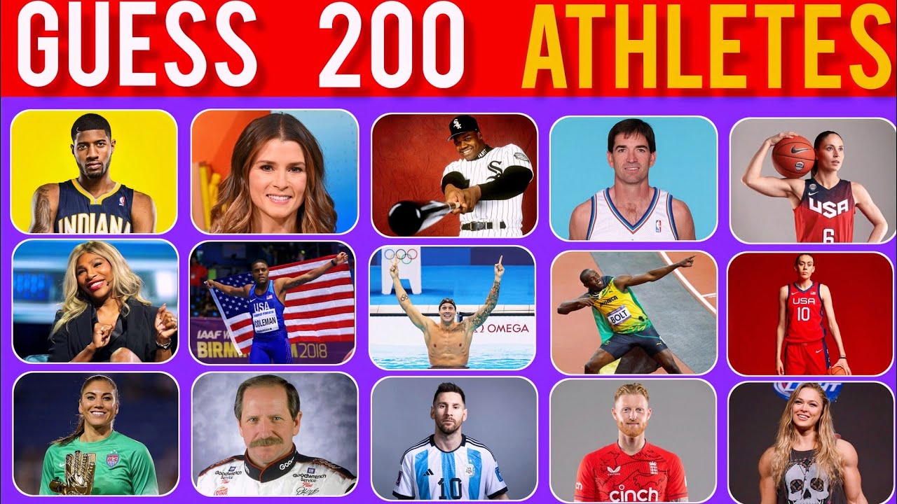 Only 1% Americans Can Guess 200 ATHLETES This in 3 Seconds 🇺🇸 #quiz QUIZZY Q 