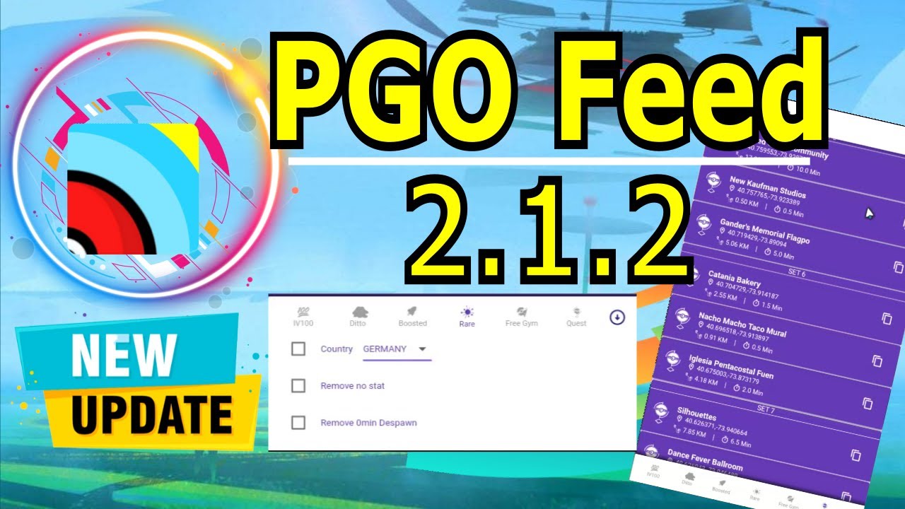 PGO Feed 2.1.2 New Feature Update BIG UPDATE