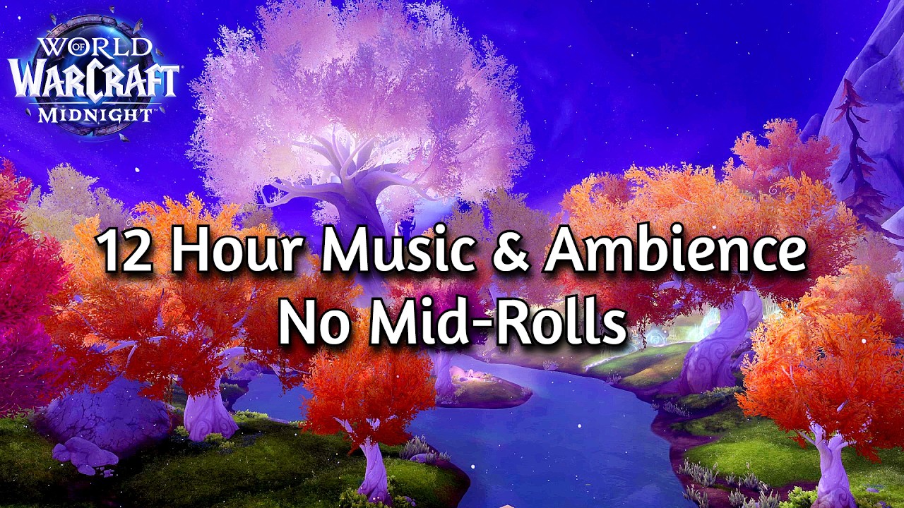 Eversong Woods at Night | 12-hour Music & Ambience | World of Warcraft: Midnight