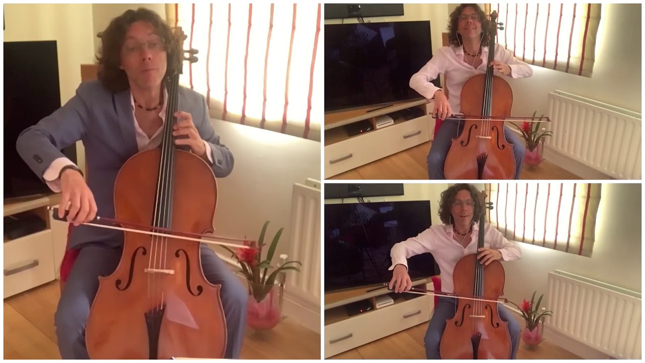 Paganini Nicolo - ‘Variazioni di Bravura’ on one string with Adrian Mantu on three cellos