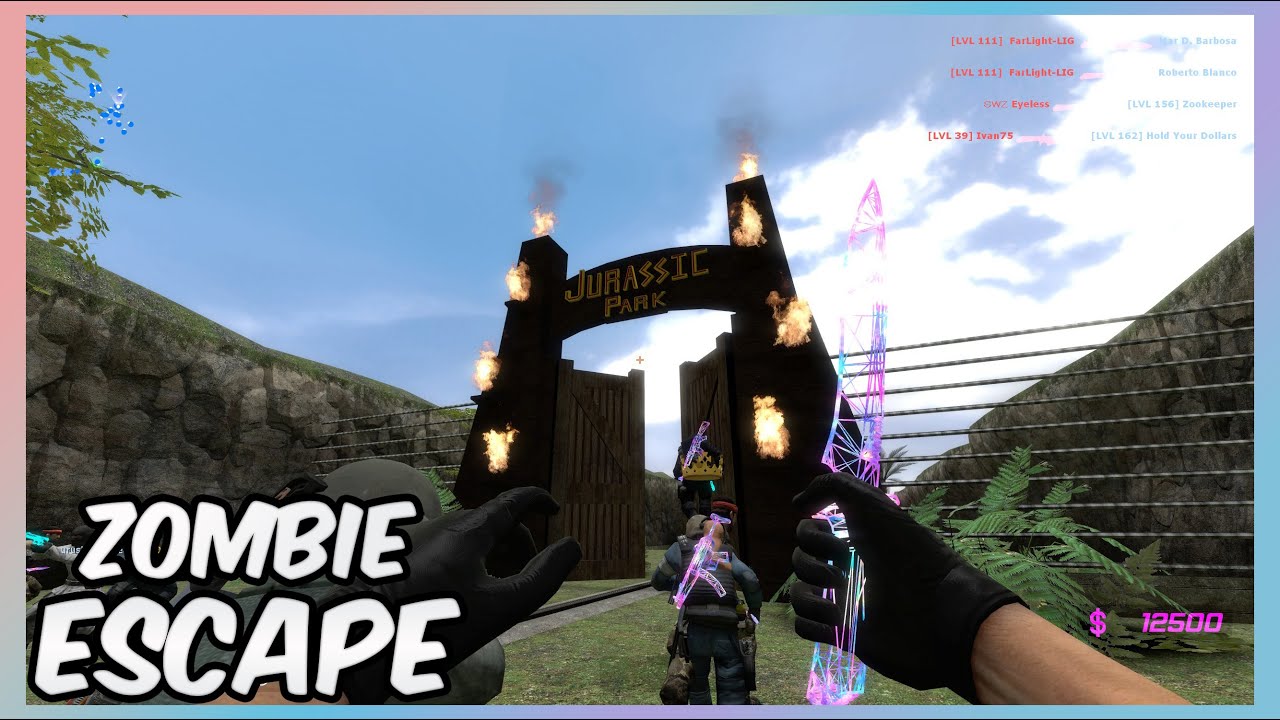 Counter-Strike Source: Zombie Escape | ze_jurassicpark_c1v4 on UNLOZE