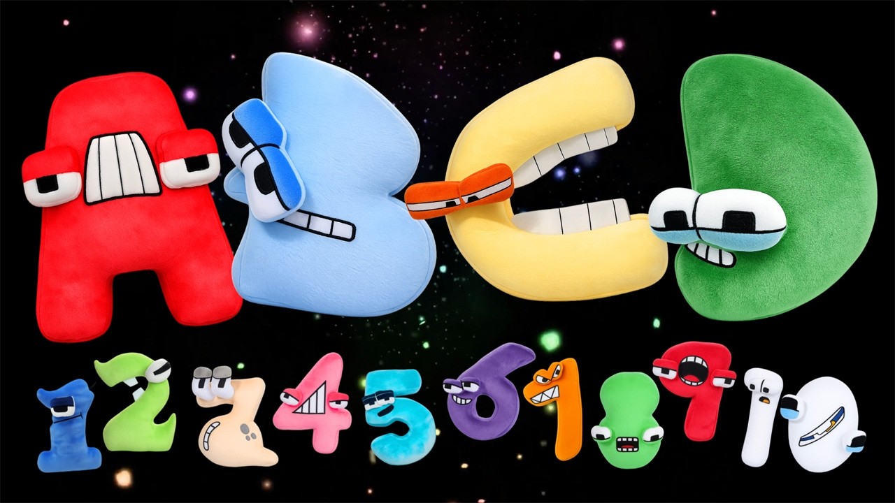 ABC Song & Counting Song for Kids | Learn A&ndash;Z Alphabet and Numbers 1&ndash;10 | Plush Characters