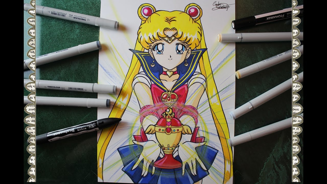 Cómo Dibujar El Santo Grial Sailor Moon How To Draw Sailor Moon S Speed Drawing | CarlosNaranjoTV