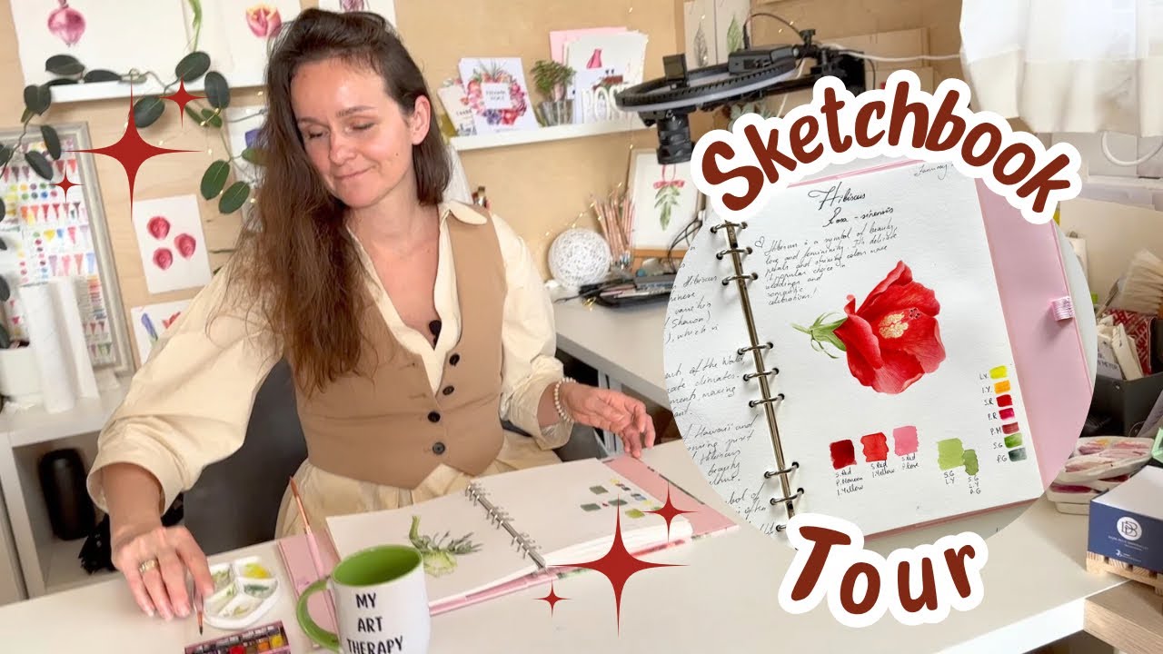 Sketchbook Tour of Watercolor Painting 🌸