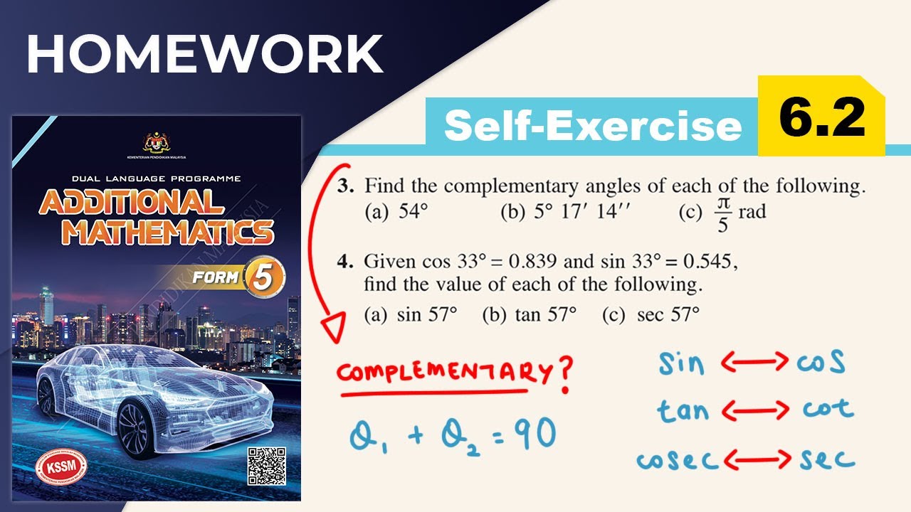 F5 | Self Exercise 6.2 Q3 Q4 Trigonometric Functions | KSSM Textbook