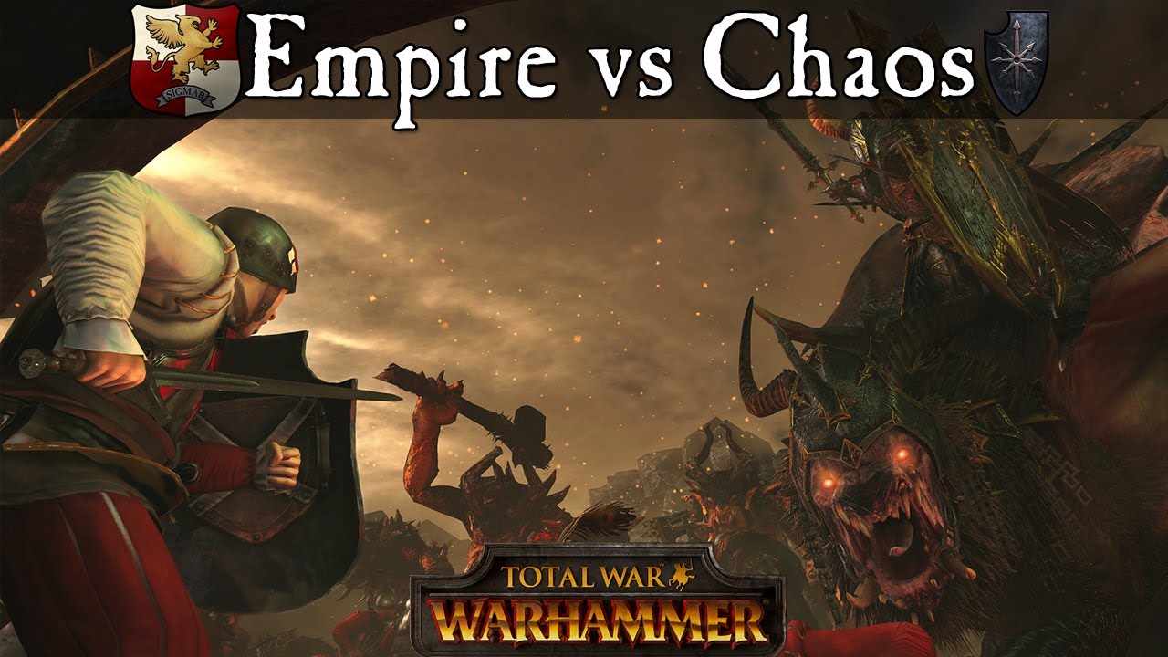 Chaos Marauder Rush vs Empire - Cold Quick Battle - Total War Warhammer