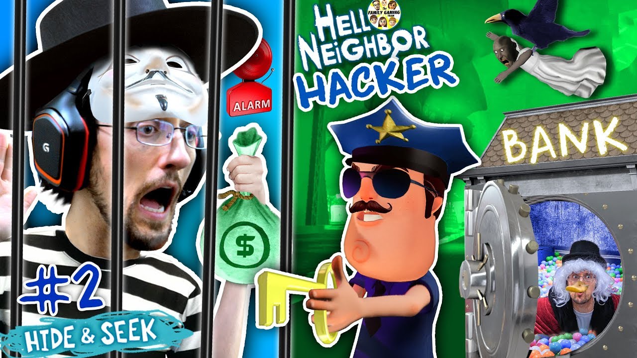 HELLO NEIGHBOR COPS & ROBBERS! FGTEEV Hide N Seek #2 (GRANNY watches Marts' kids)