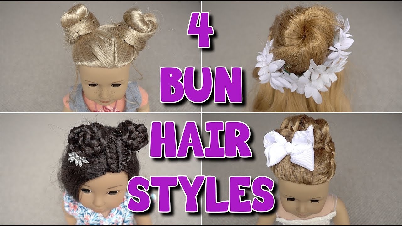 4 Different Bun Hairstyles for Your Dolls | Grace's Room