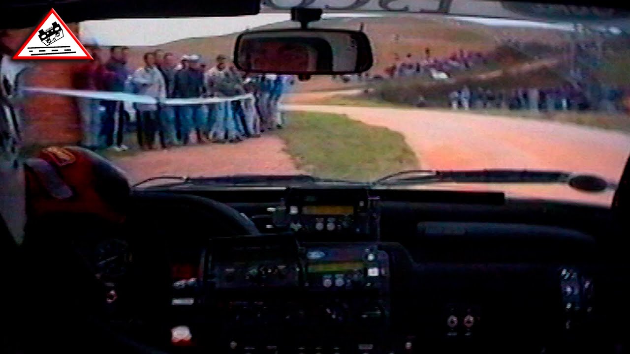 OnBoard Carlos Sainz | Ford Escort Cosworth | Rallye Sanremo 1996 [Passats de canto] (Telesport)