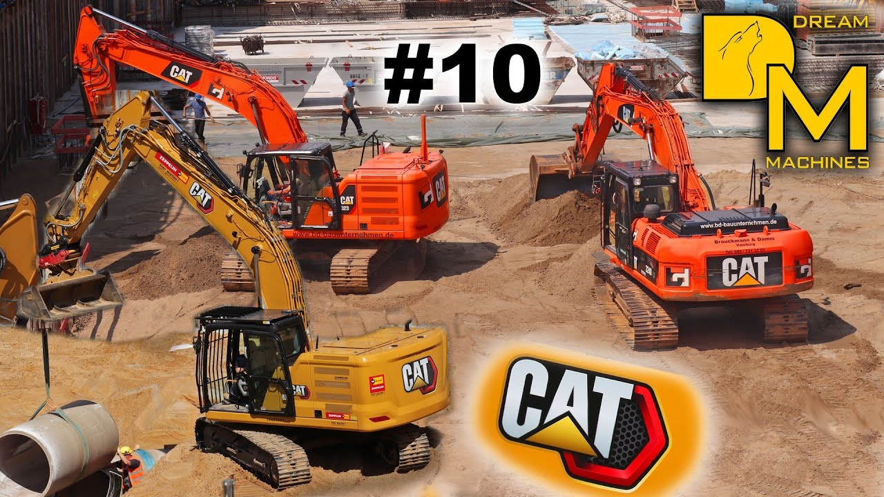 CATERPILLAR 323 NG CAT 324D BAGGER WILBERT WT650 KRAN GROSSBAUSTELLE BAUMASCHINEN | DREAM MACHINES