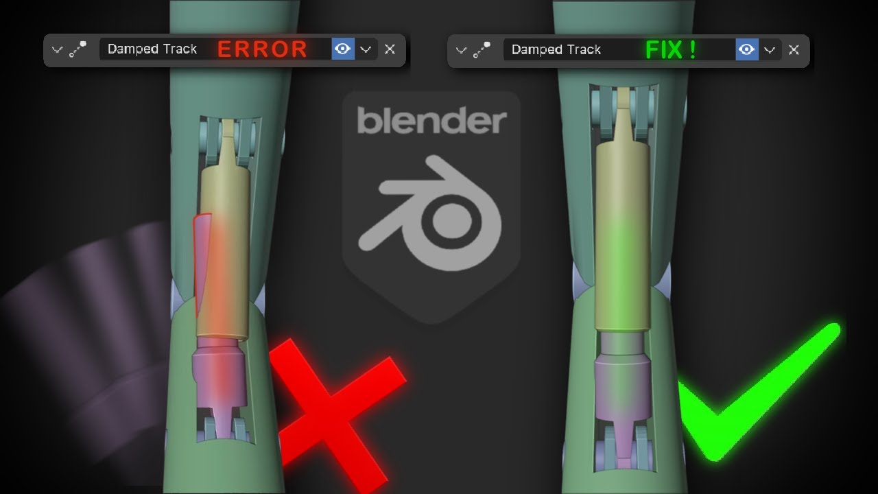 Damped Track hängt hinterher? So behebst du den Fehler in Blender (IK-Constraint Tutorial Deutsch)