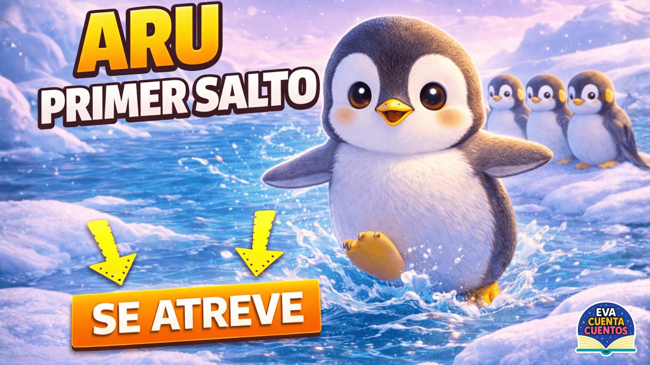 👉 Aru el pingüino 🐧 aprende a esperar y crecer | Cuento infantil para dormir
