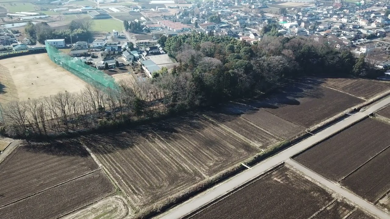 多功城址　上三川　ドローン