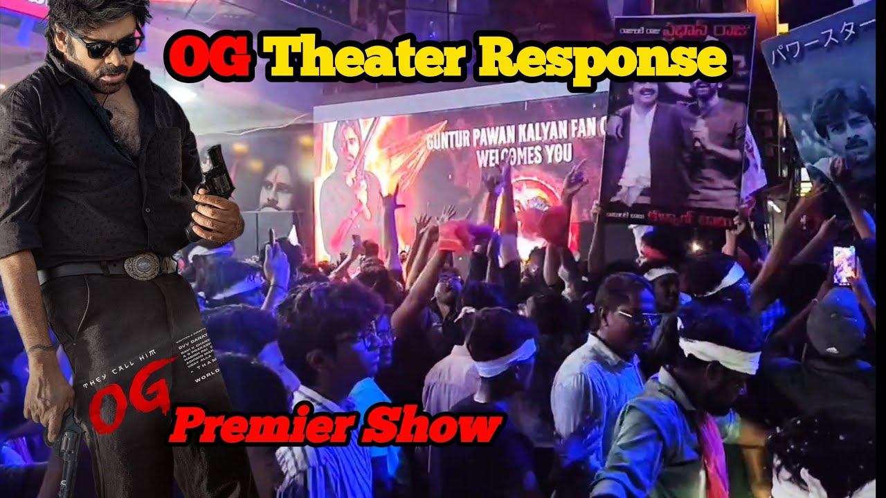 OG Theatre Response OG Movie Public Talk 🔥 First Day First Show | Pawan Kalyan Fans Celebrations