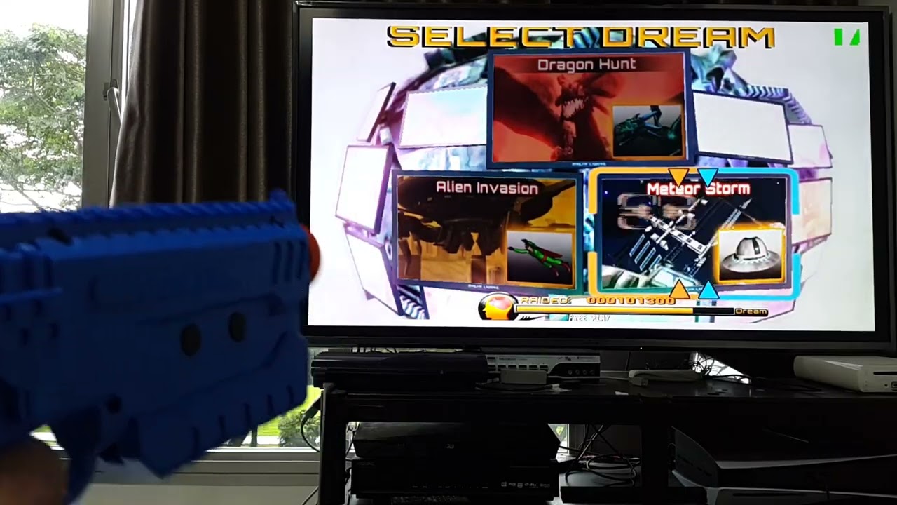 Pc game Sega dream raider (Lava coaster, Dragon hunt, Western whirlwind). Sinden lightgun