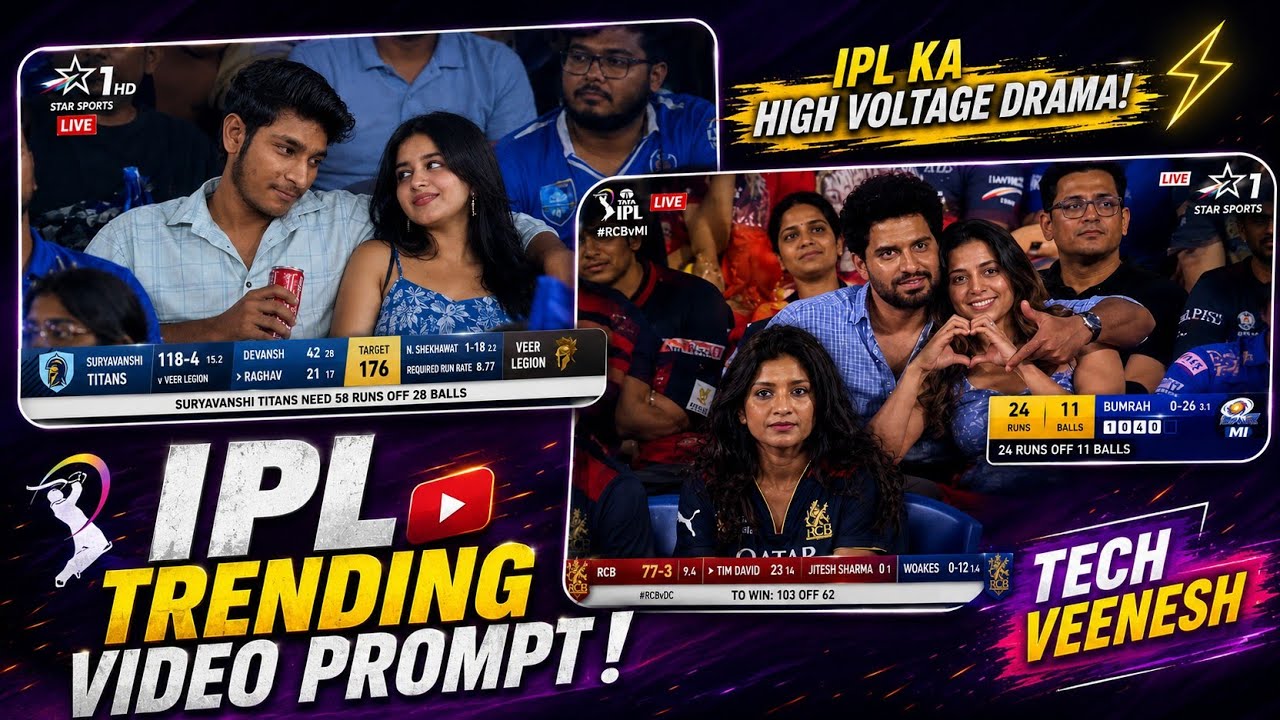 How to Make Viral IPL Trend Video 🔥 | Instagram AI IPL Stadium Broadcast Video Editing Tutorial 2026