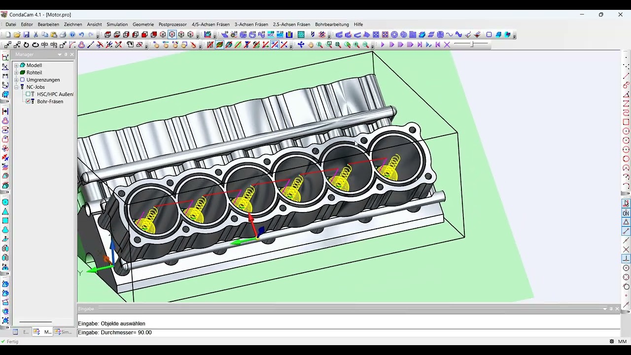 Integration einer DMU 60P in CondaCam4.1. Neue Funktionen -Adaptiv-Fräsen, Bohren, G-Code-Simulation