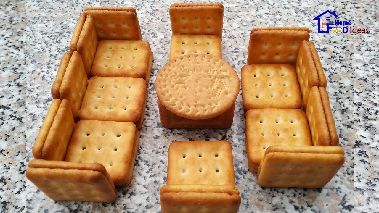 Biscuit Craft | Biscuit Decoration Ideas | Part 1 | Biscuit Art | Biscuit Sofa Set - Home Food Ideas