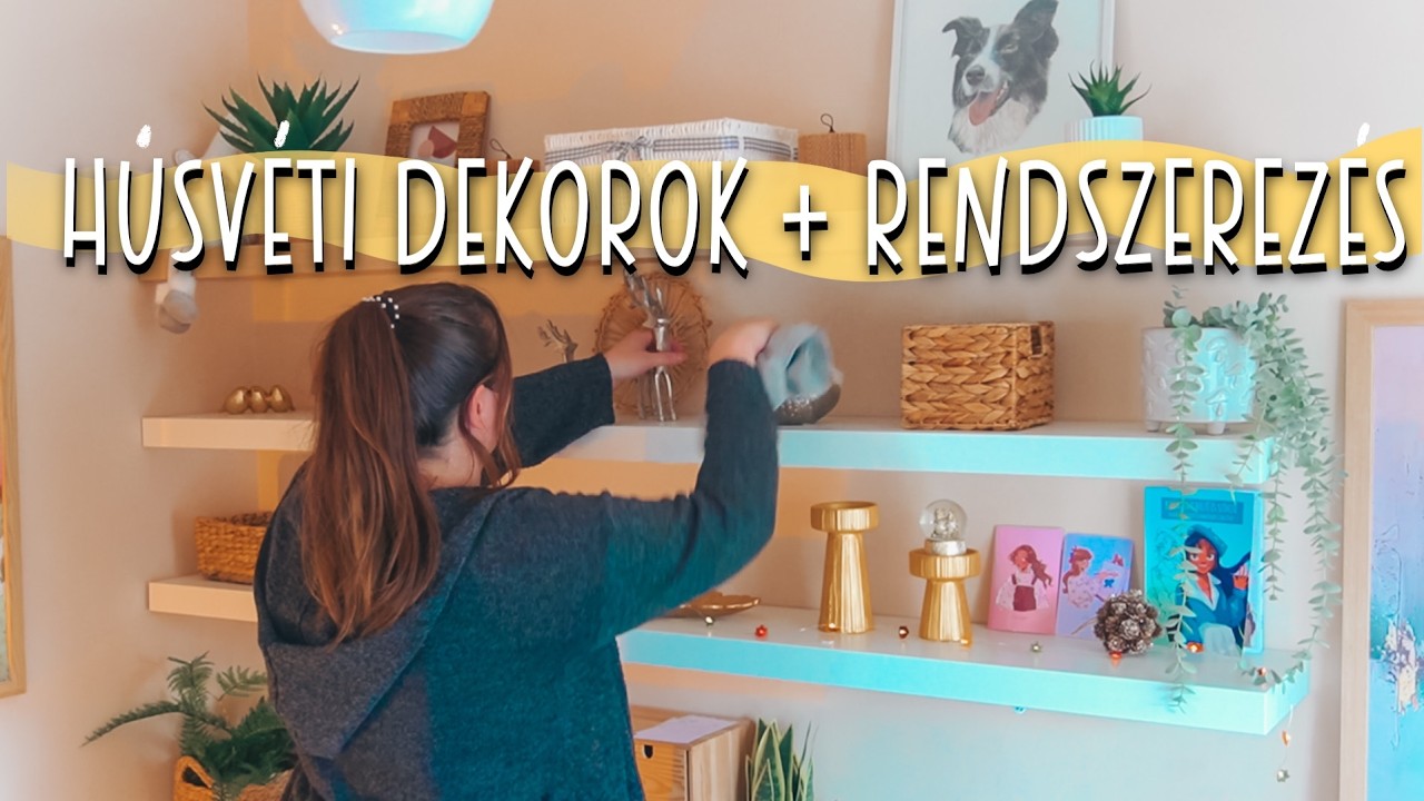 Végre rend lett! Nagy tavaszi rendrakás a dolgozószobámban + húsvéti dekorok!