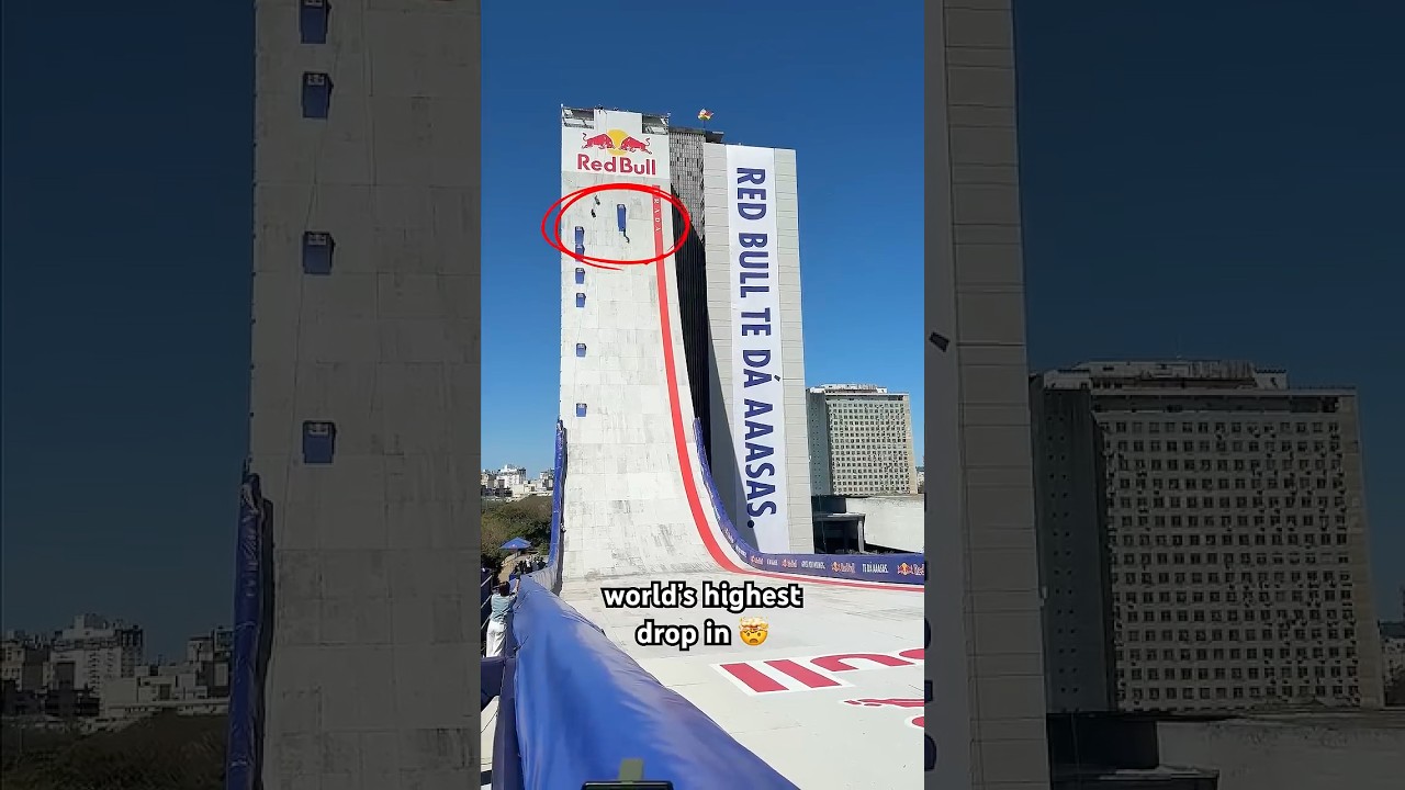 new skate spot unlocked: a 22 story building 🫡 #skateboarding #worldrecord #brazil #megaramp