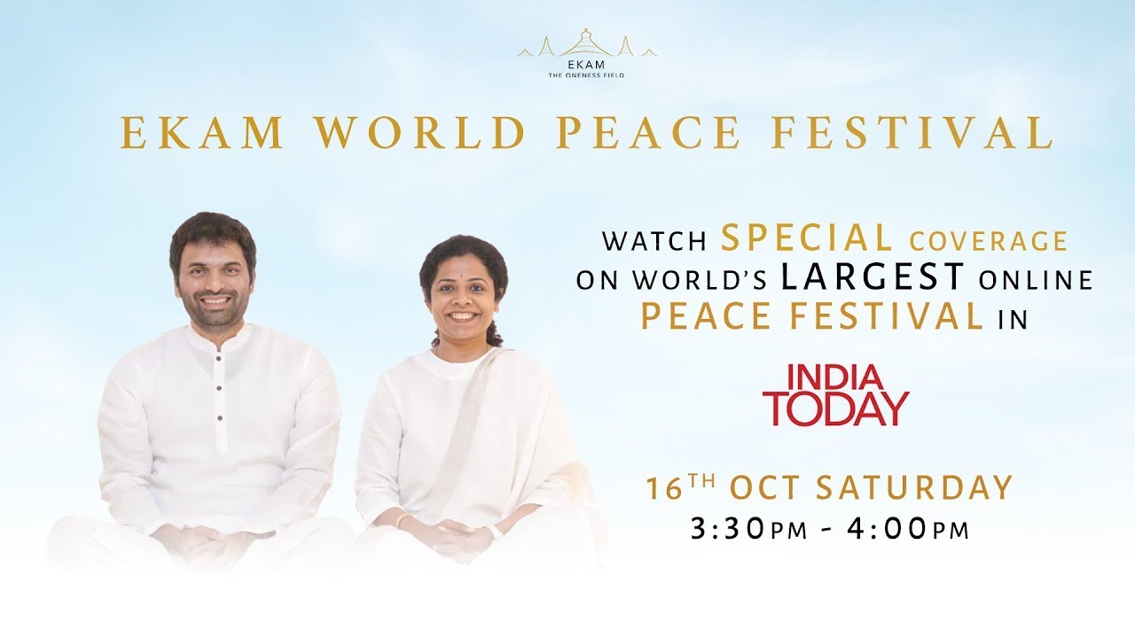 Special coverage on Ekam World Peace Festival - 2021 from Ekam in 'India Today' news channel