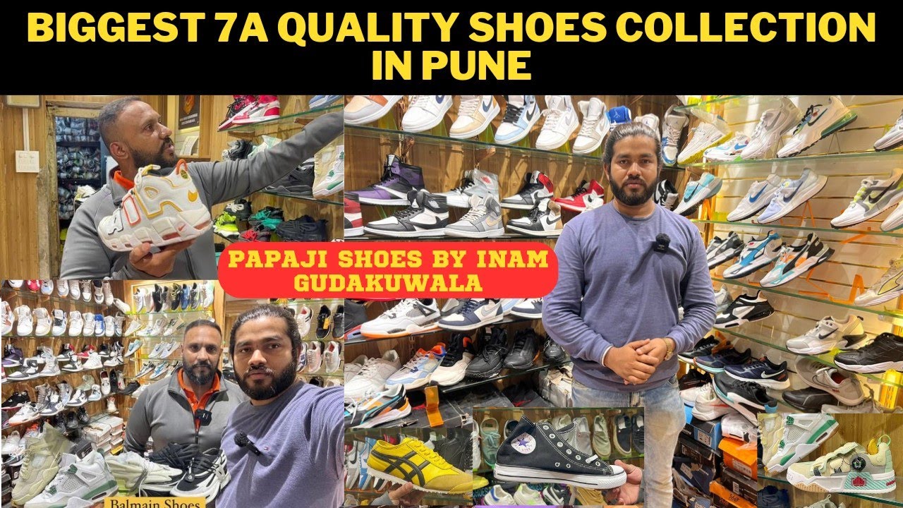 BIGGEST SHOP FOR 7A QUALITY SHOES IN PUNE 😍 PAPAJI SHOES CAMP || BALMAIN - JORDAN - VERSACE & MORE