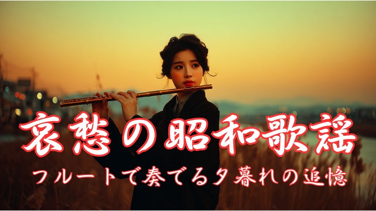 【作業用BGM】哀愁の昭和歌謡｜フルートで奏でる夕暮れの追憶