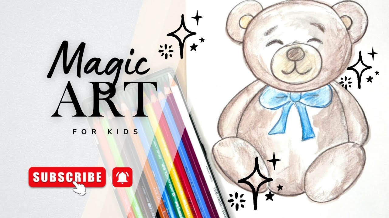 Drawing a teddy bear with children 🧸✨