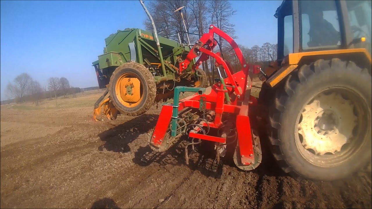 Siew pszenicy 2018 . Renault 106.14, AGRO MASZ, AMAZONE D7 SPECIAL II .