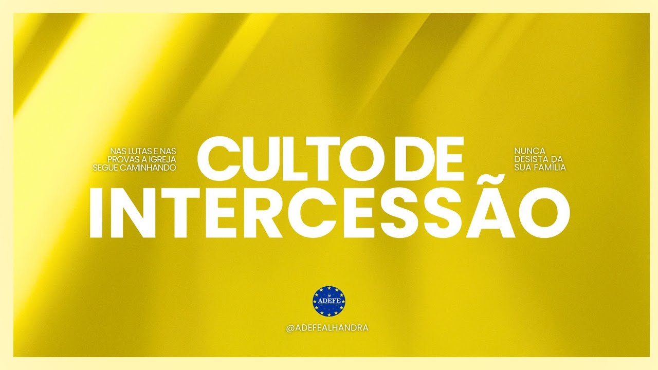 Culto de Intercessão|  | 08/01/26