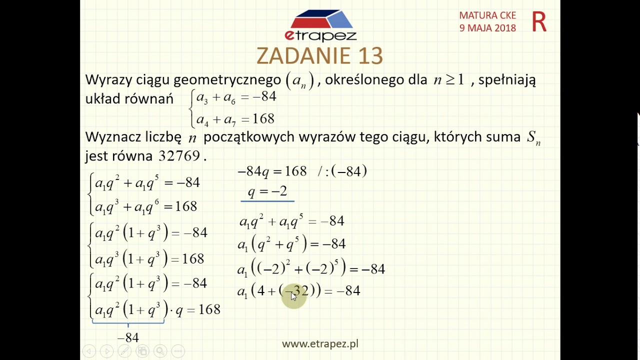 [Zadanie 13] Matura z matematyki poziom rozszerzony. Maj 2018.