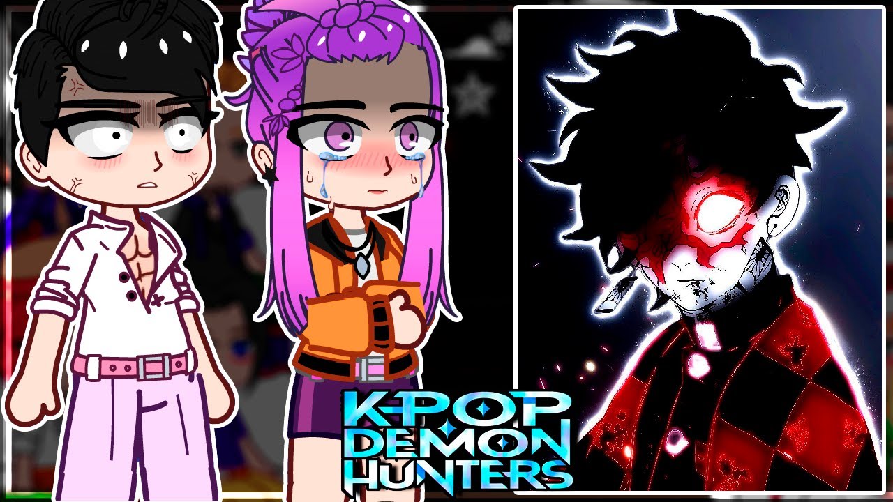 Kpop Demon Hunters react to Demon Slayer | Hashiras | Tanjiro |  Gacha React