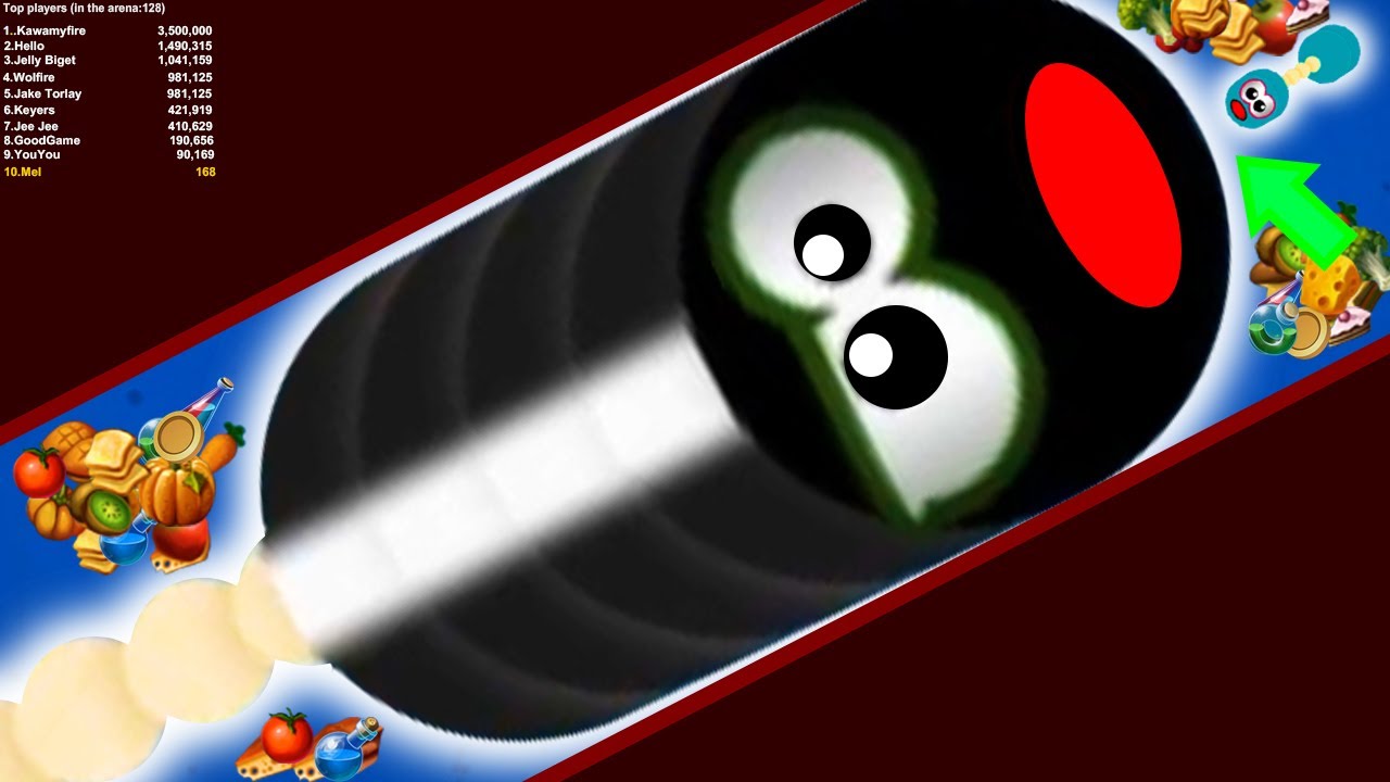 WormsZone.io Biggest Slither Snake with Tiny Snake Top 01/Epic WormsZoneio Best Gameplay #65